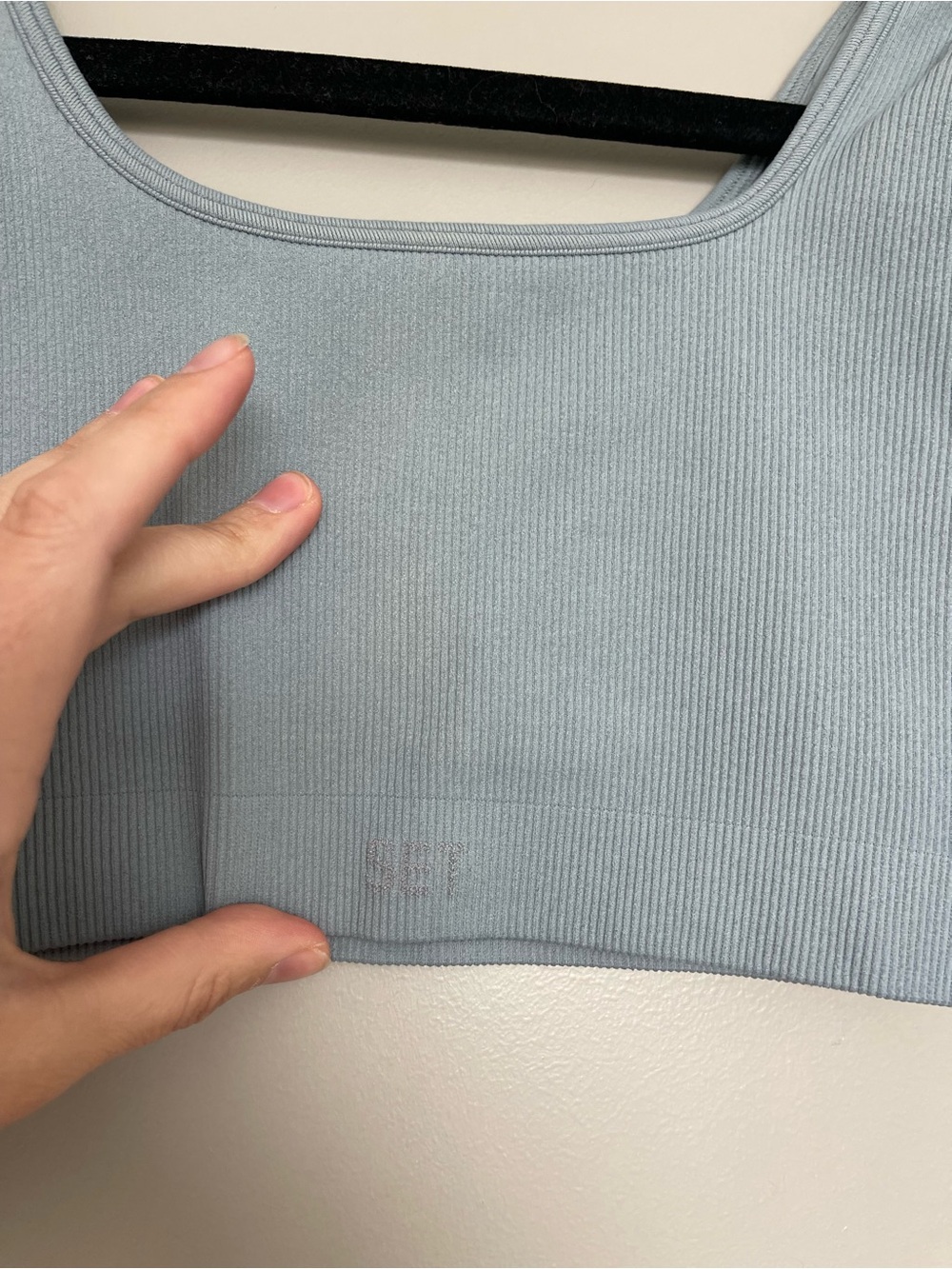 SET Active Ribbed Square Neck Crop Tank - Picture 4 of 6